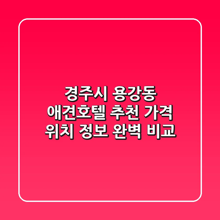 경주시 용강동 애견호텔 추천 | 가격, 위치 정보 완벽 비교