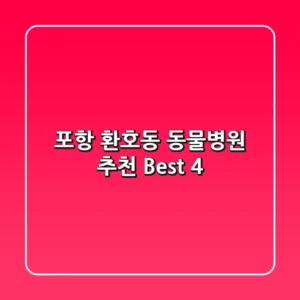 포항 환호동 동물병원 추천 Best 4