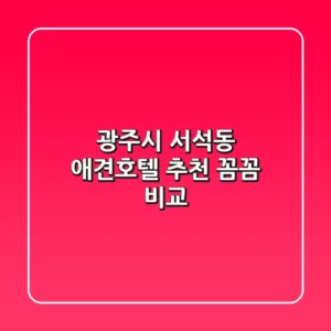 광주시 서석동 애견호텔 추천 | 꼼꼼 비교