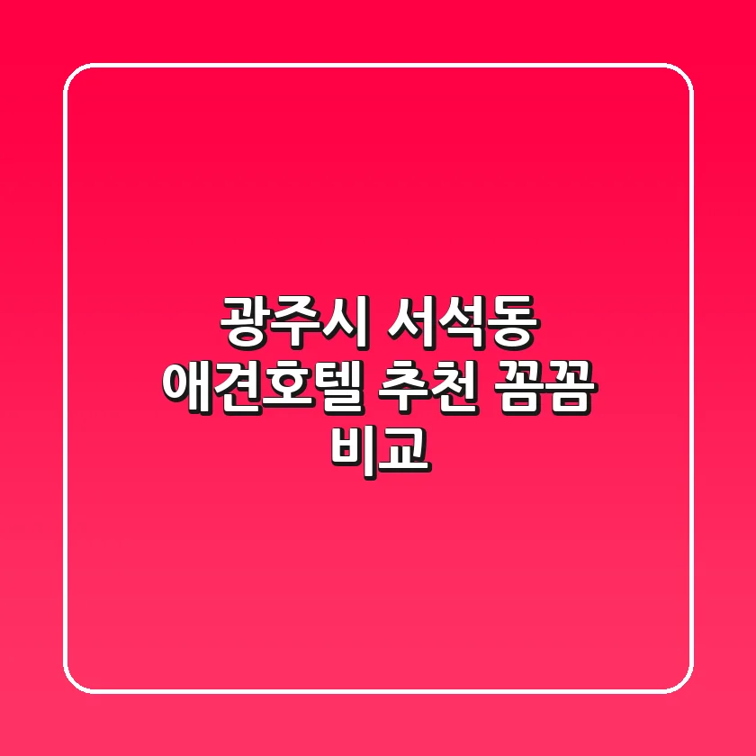 광주시 서석동 애견호텔 추천 | 꼼꼼 비교