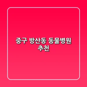 중구 방산동 동물병원 추천