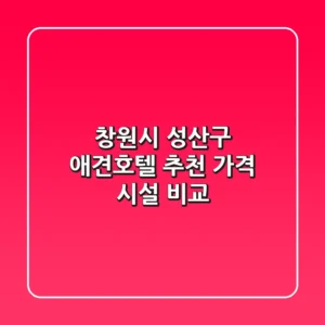 창원시 성산구 애견호텔 추천 | 가격, 시설 비교
