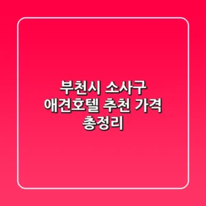 부천시 소사구 애견호텔 추천 가격 총정리
