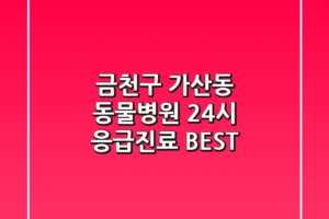 금천구 가산동 동물병원 : 24시 응급진료 BEST