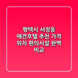 평택시 서정동 애견호텔 추천 - 가격, 위치, 편의시설 완벽 비교