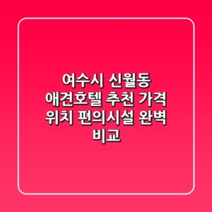 여수시 신월동 애견호텔 추천 - 가격, 위치, 편의시설 완벽 비교