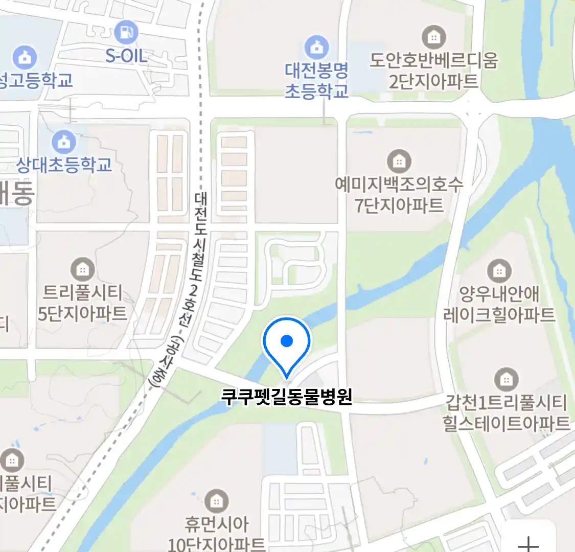 쿠쿠펫길동물병원 위치