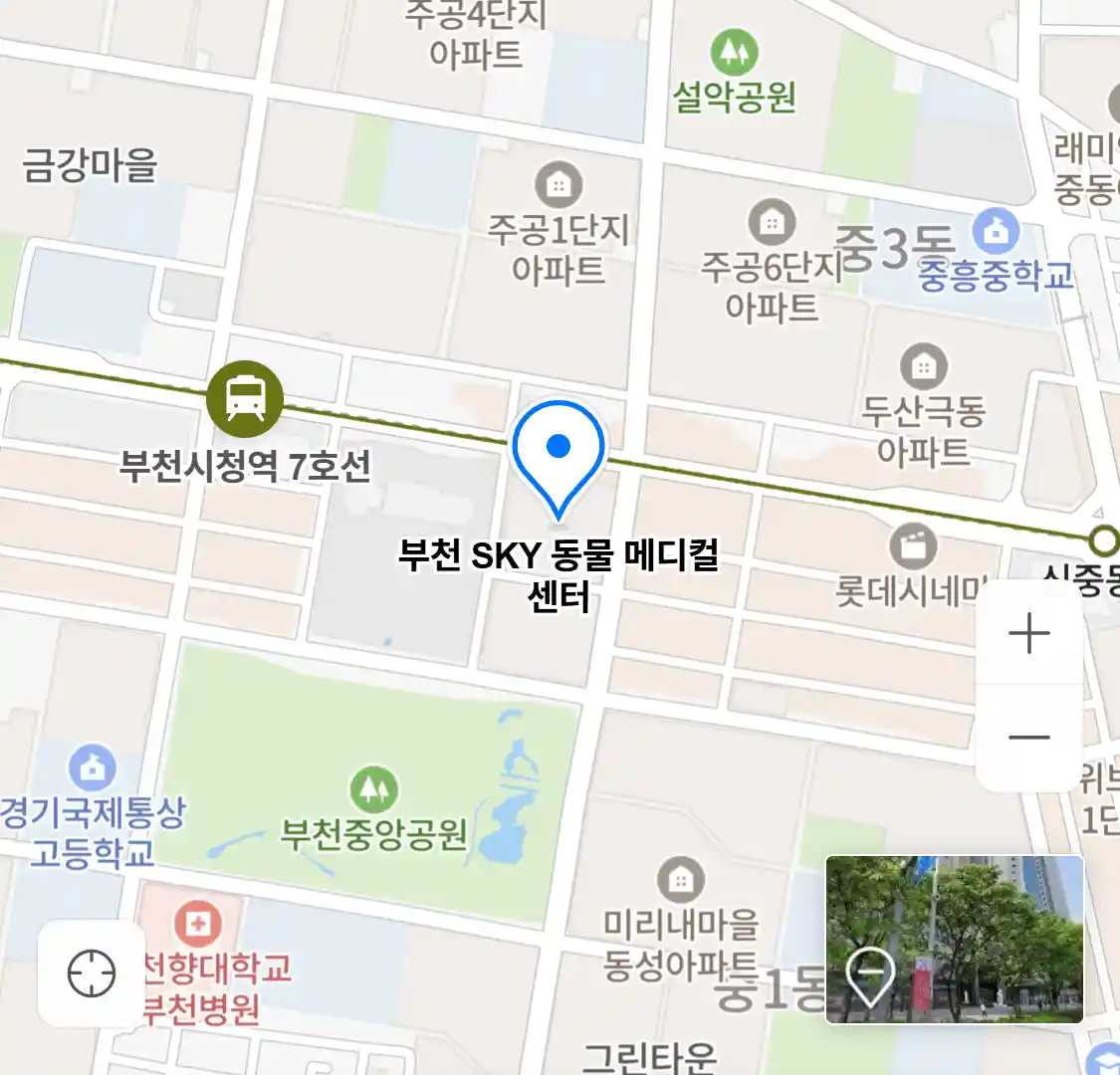 부천 SKY 동물 메디컬 센터 위치