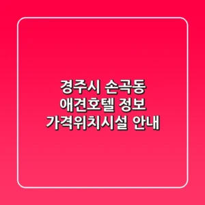 경주시 손곡동 애견호텔 정보 - 가격/위치/시설 안내