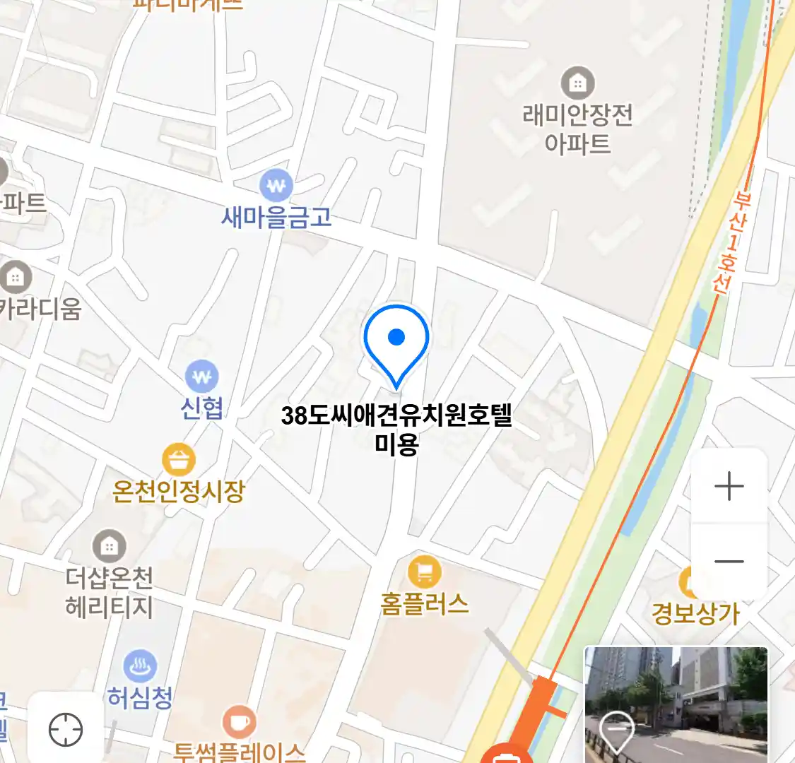 38도씨애견유치원호텔미용 위치