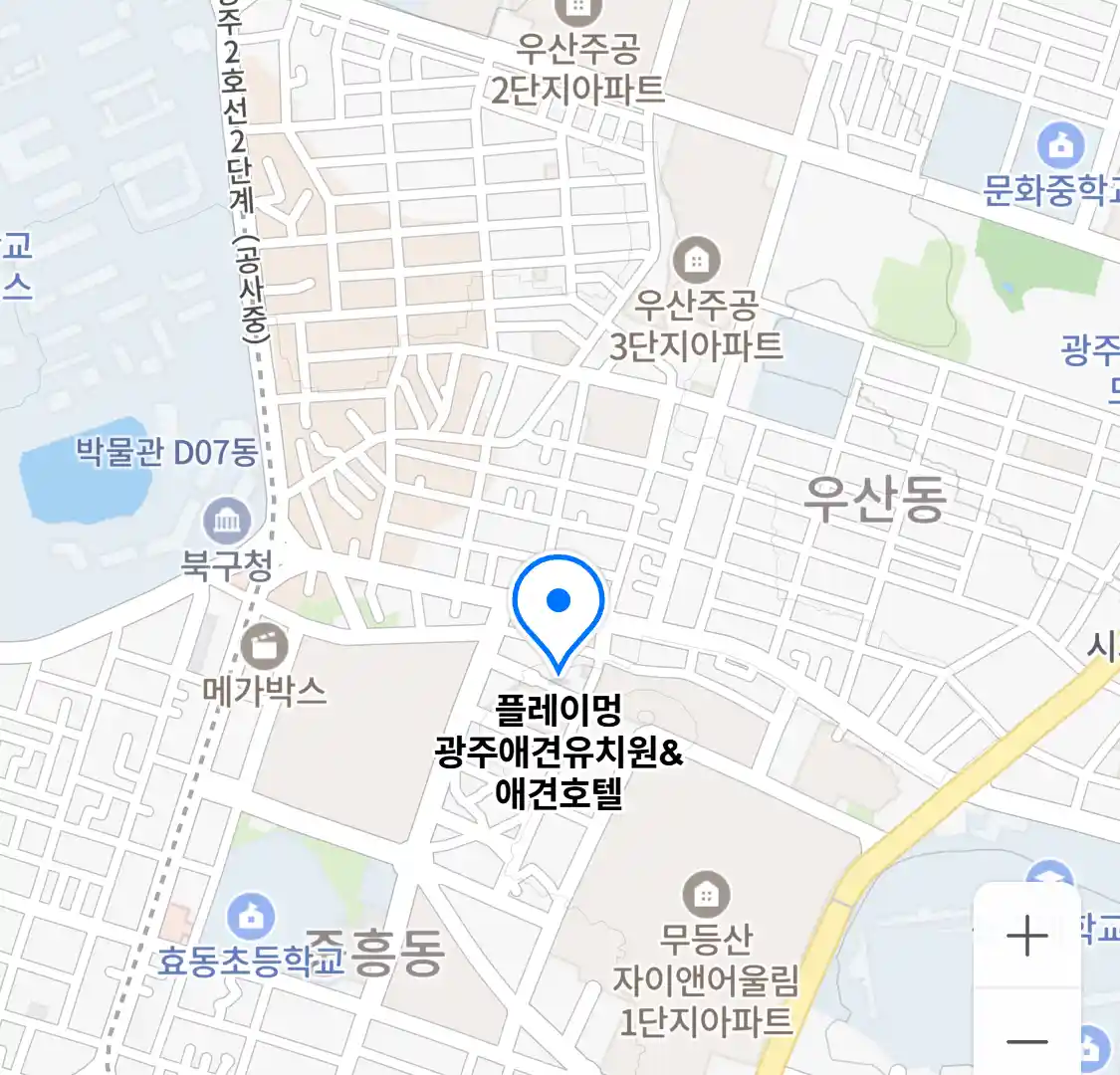 플레이멍 광주애견유치원&애견호텔 위치