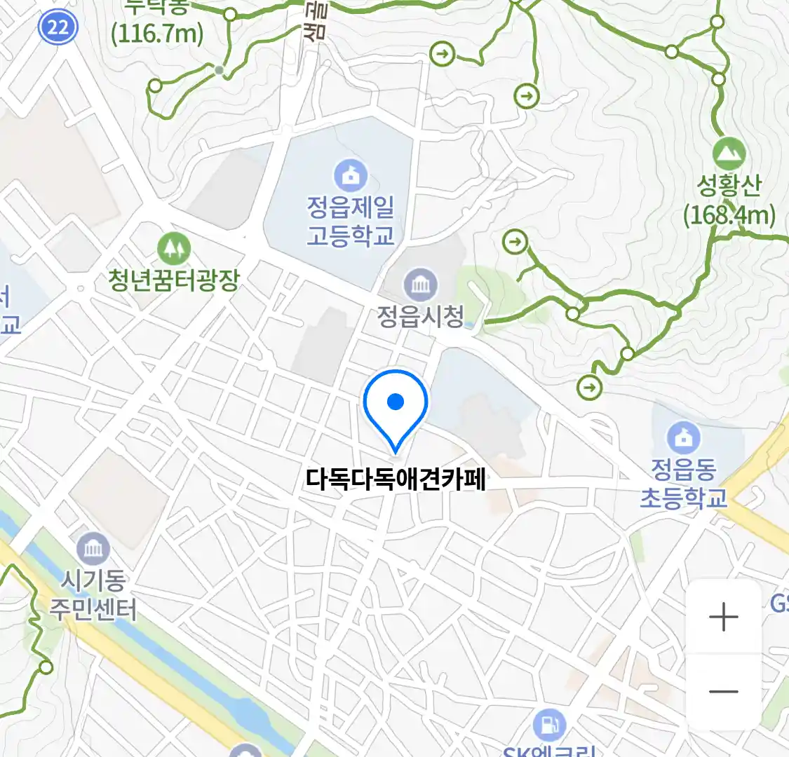 다독다독애견카페 위치
