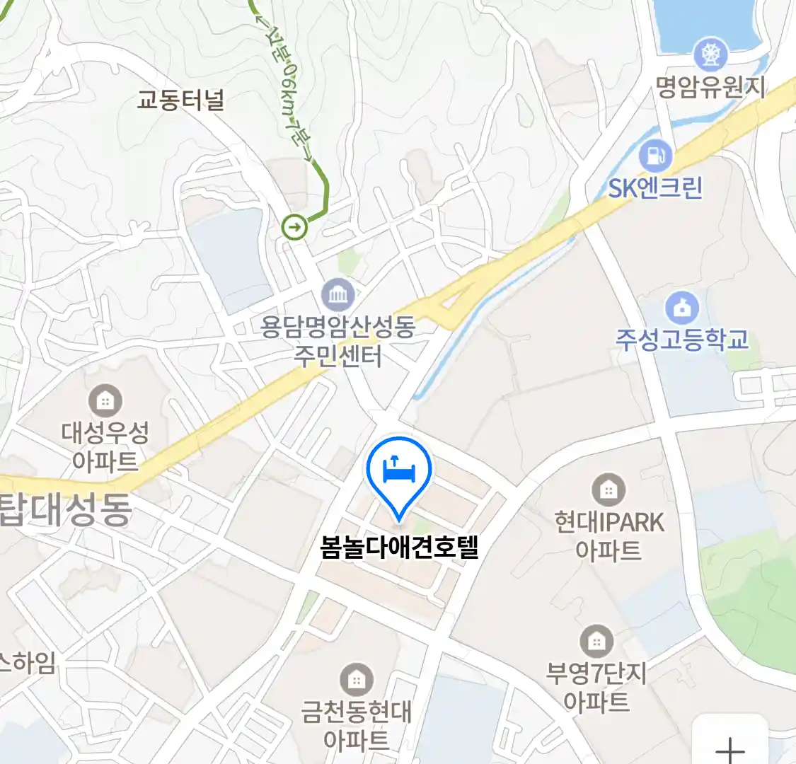 봄놀다애견호텔 위치