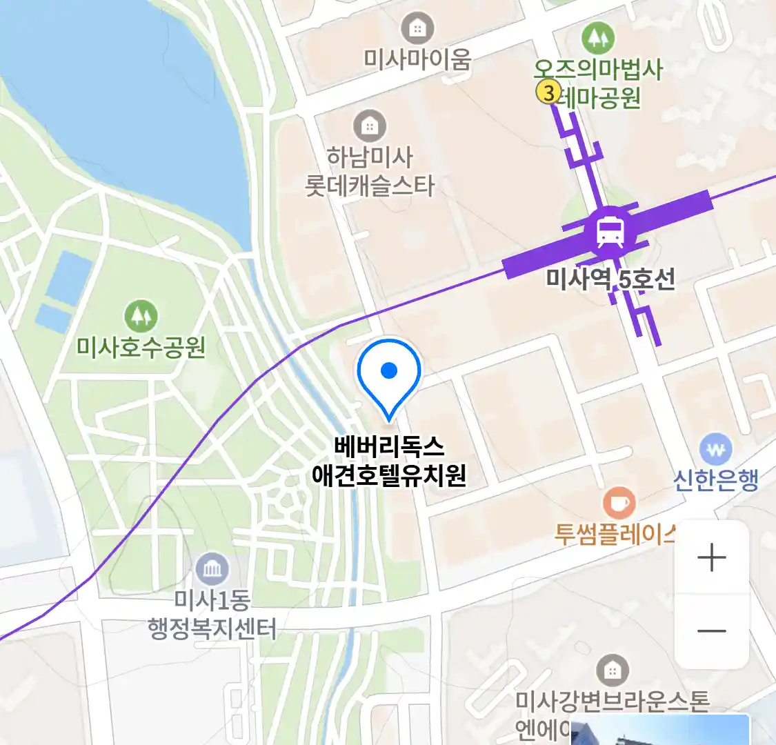 베버리독스 애견호텔유치원 위치