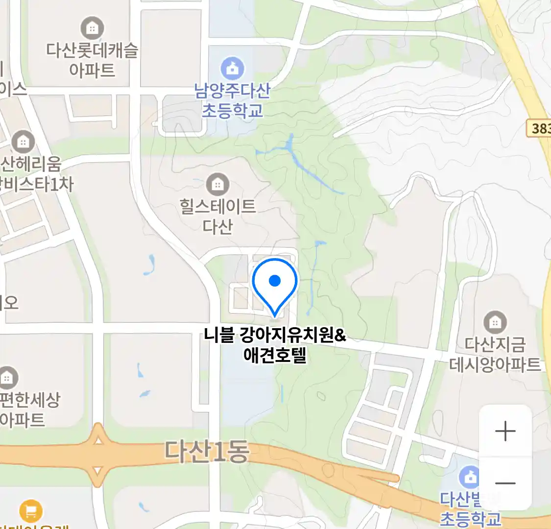 니블 강아지유치원&애견호텔 위치