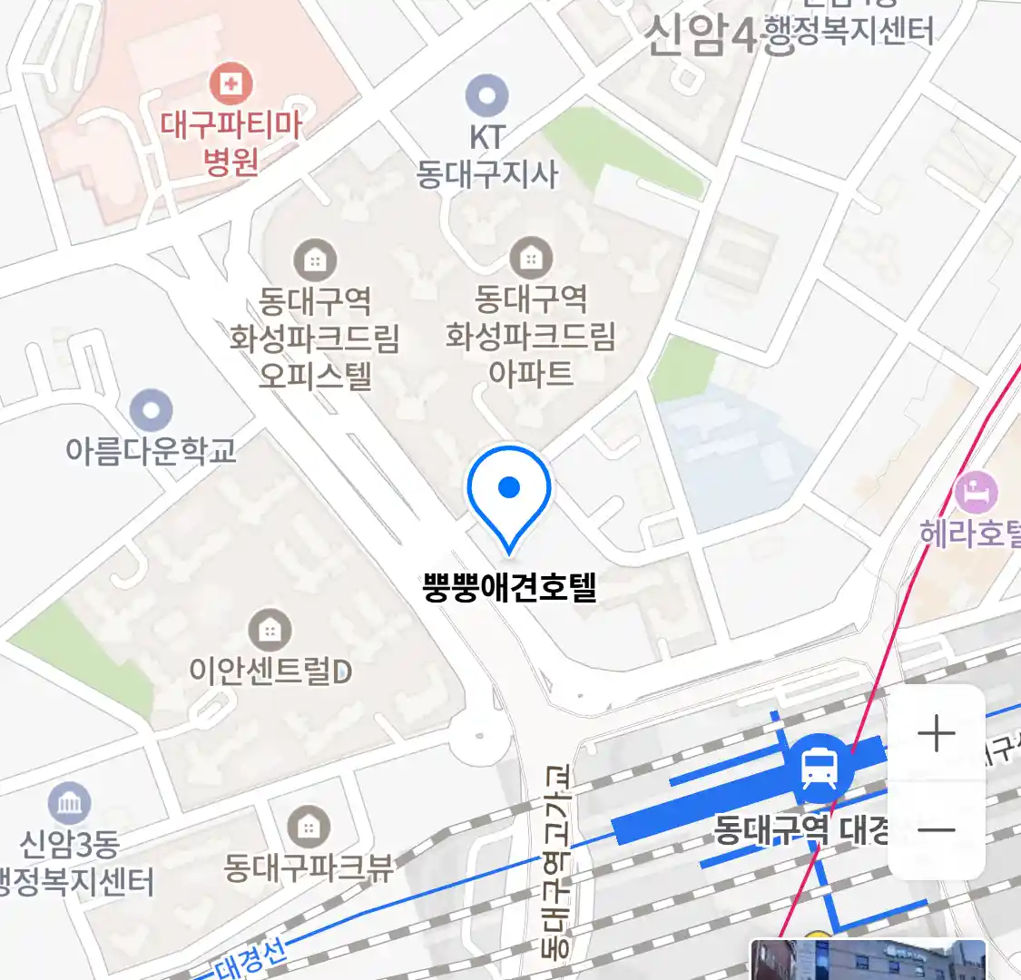 뿡뿡애견호텔 위치