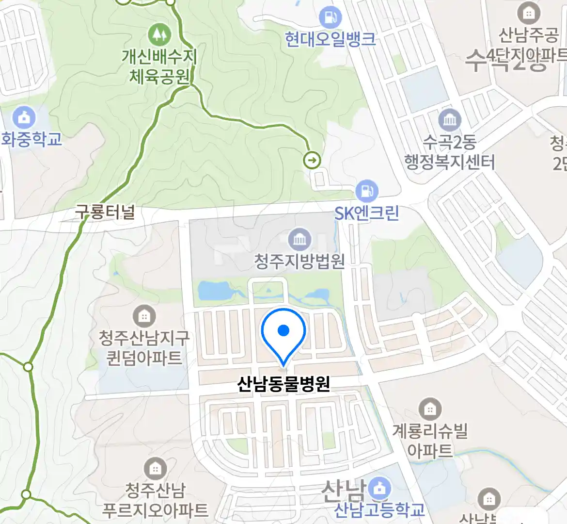 산남동물병원 위치