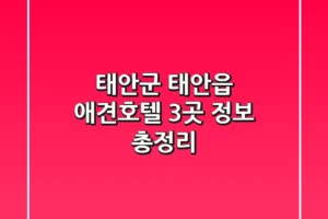 태안군 태안읍 애견호텔 3곳 정보 총정리