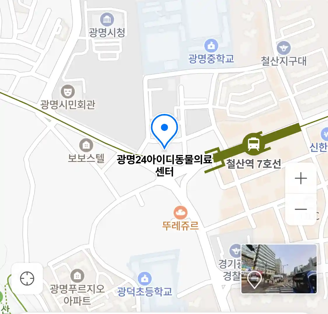 광명24아이디동물의료센터 위치