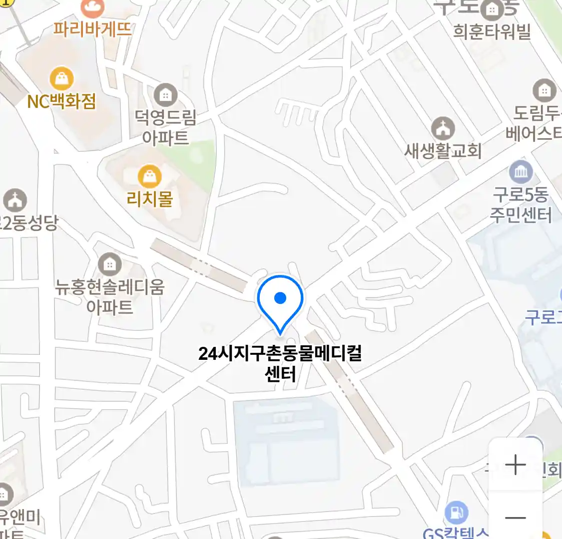 24시지구촌동물메디컬센터 위치