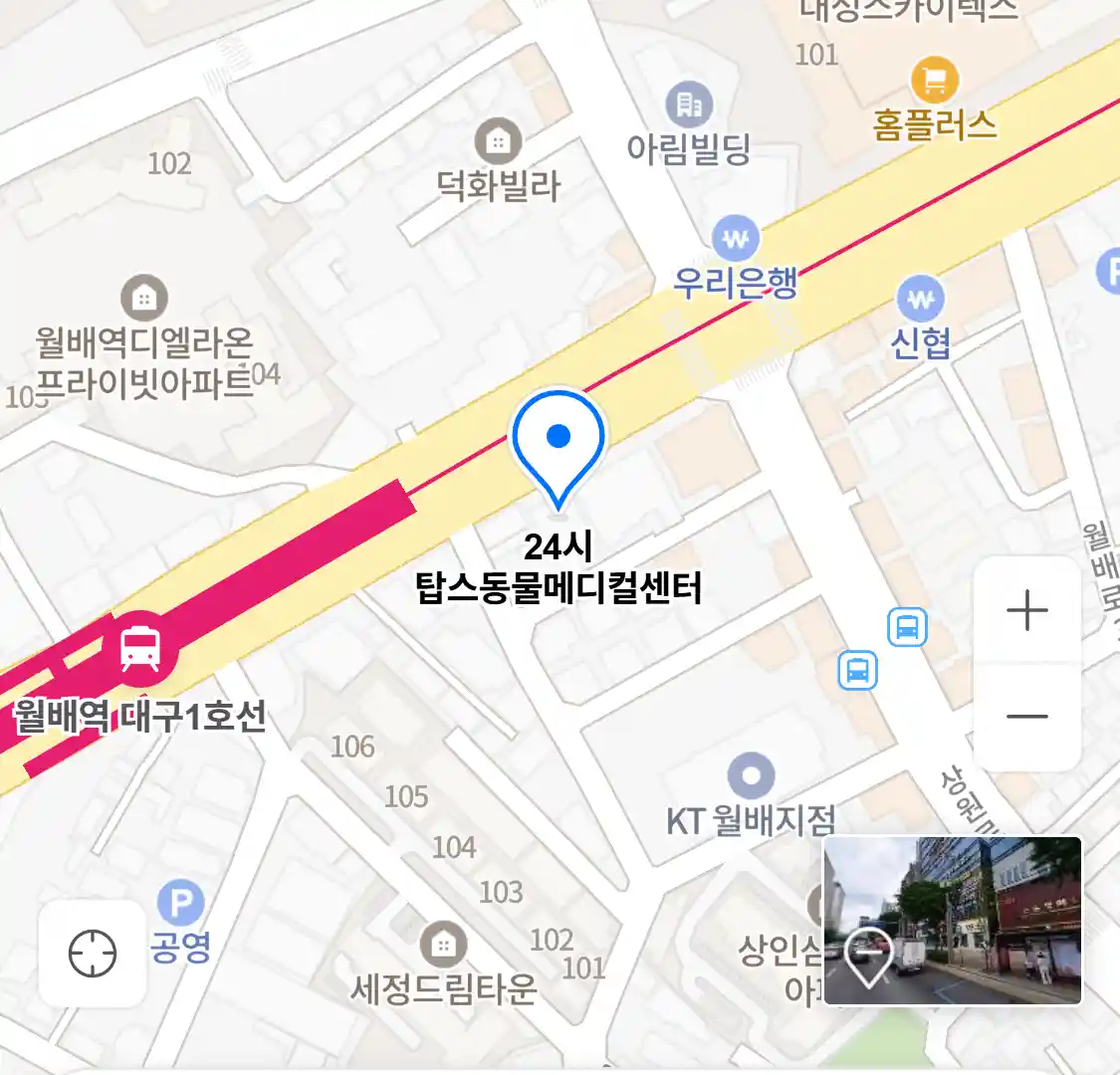 24시 탑스동물메디컬센터 위치