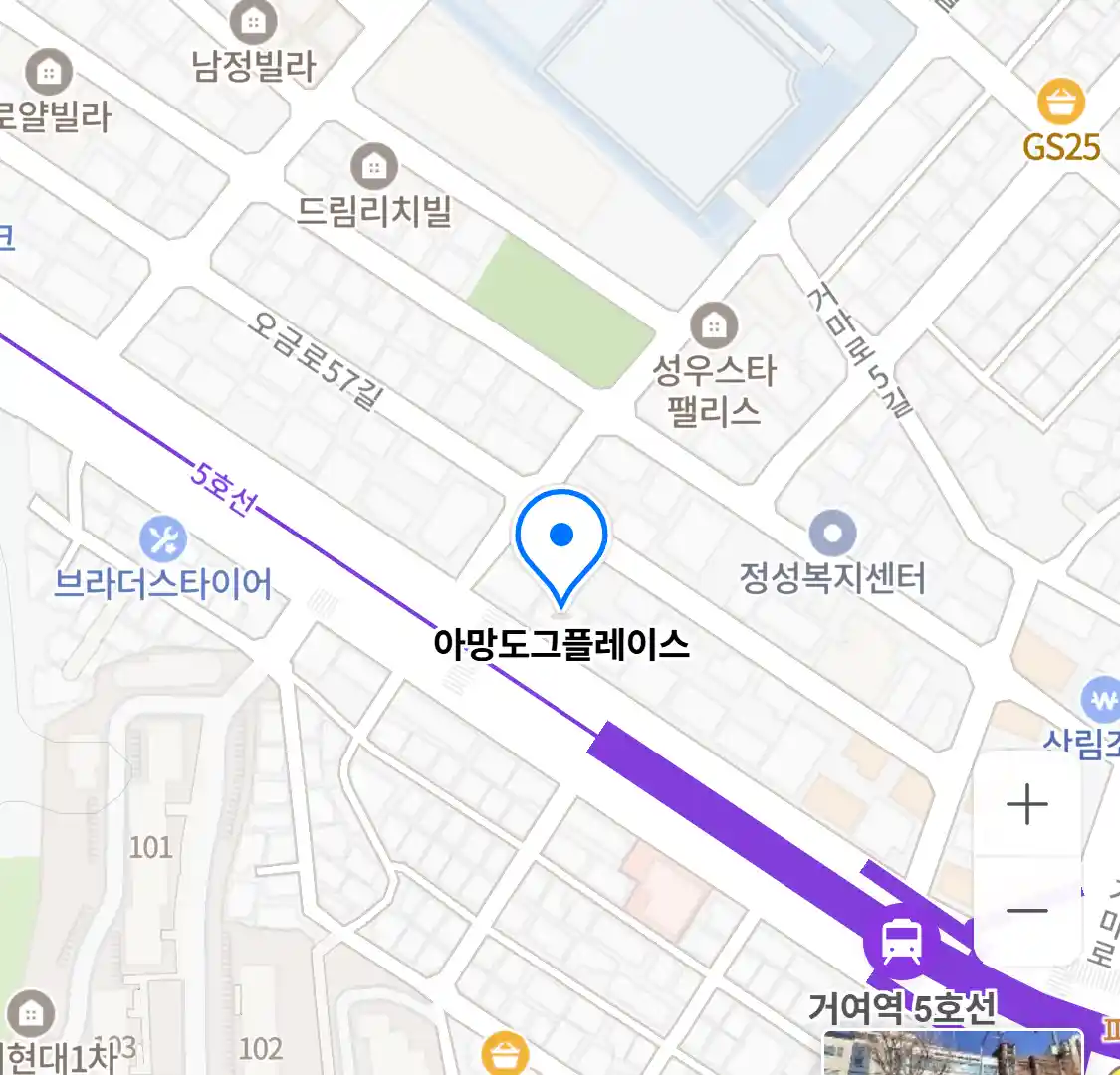 아망도그플레이스 위치