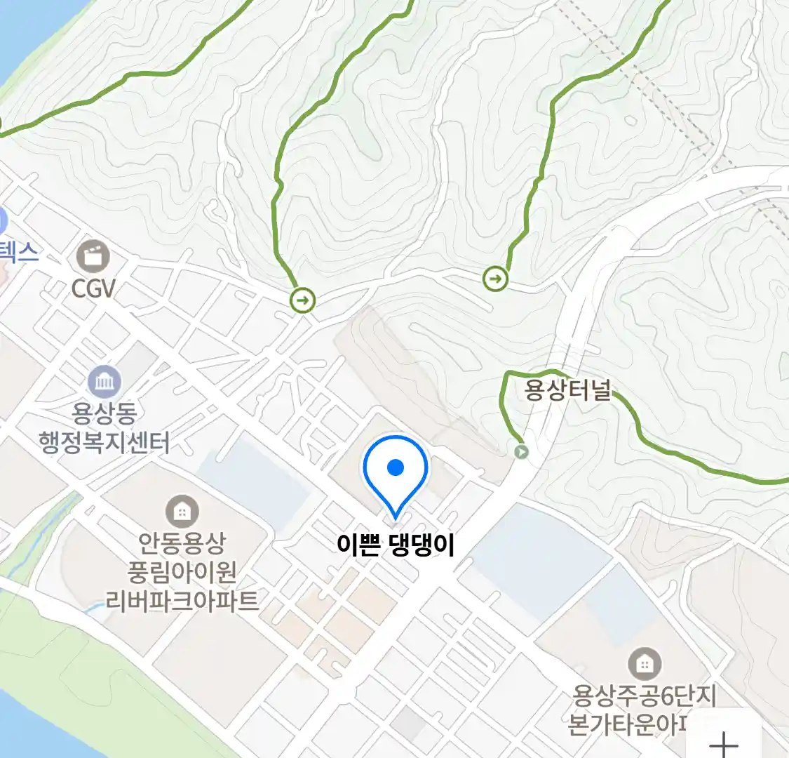 이쁜 댕댕이 위치