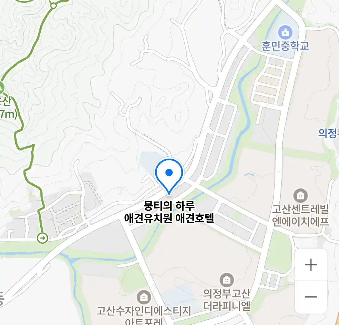 뭉티의 하루 애견유치원 애견호텔 위치