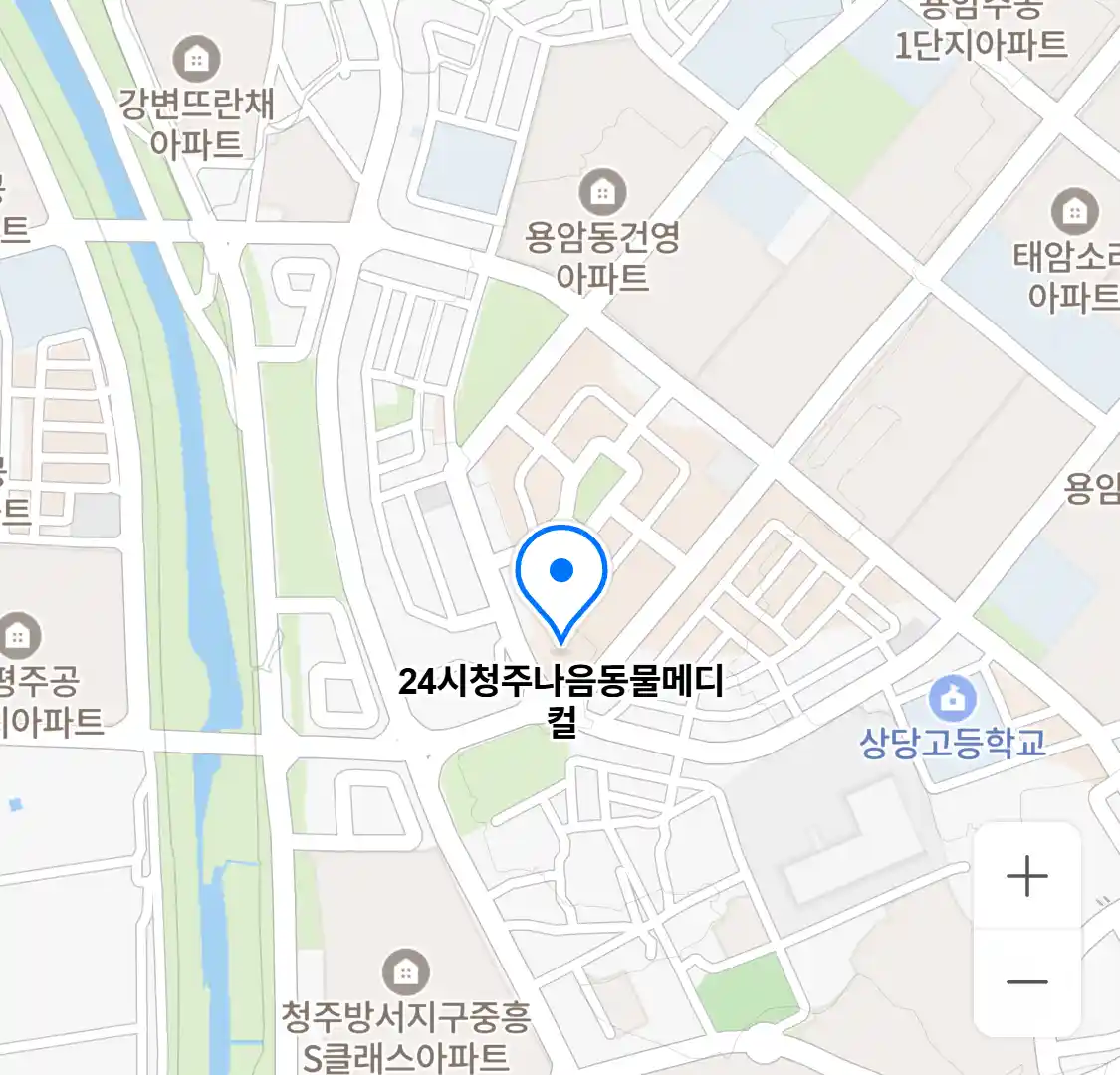 24시청주나음동물메디컬 위치