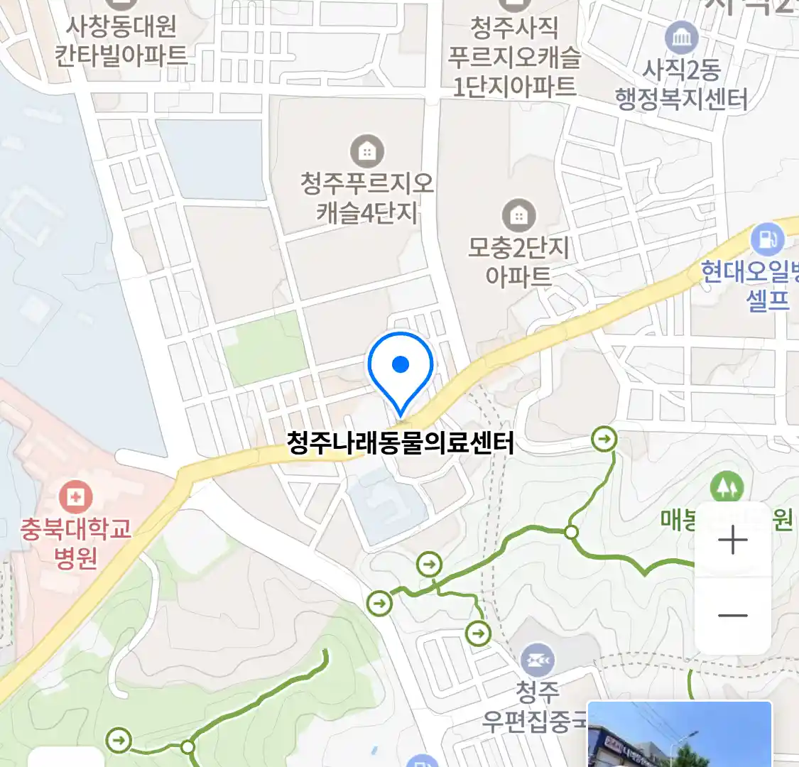 청주나래동물의료센터 위치