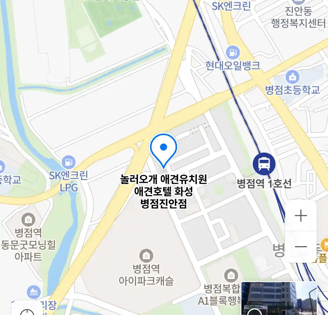 놀러오개 애견유치원 애견호텔 화성 병점진안점 위치
