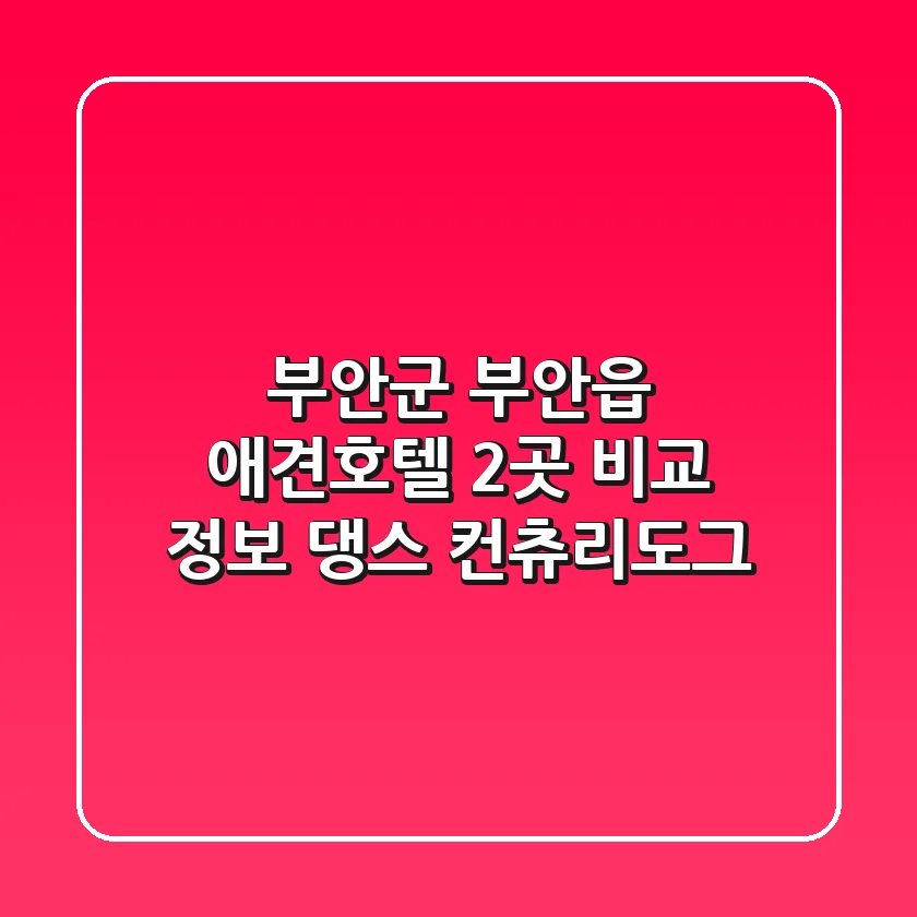 부안군 부안읍 애견호텔 2곳 비교 정보 - 댕스, 컨츄리도그