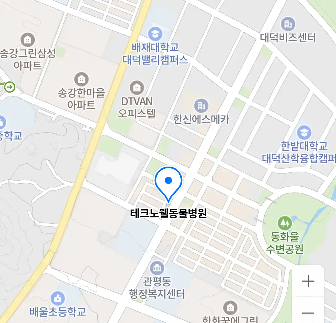 테크노웰동물병원 위치